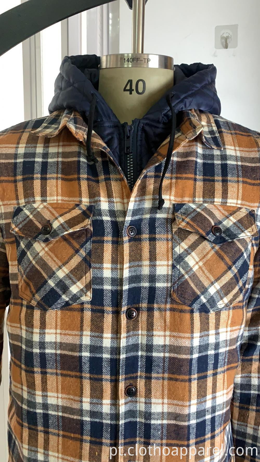 Best Quality Men's Double-Pocket Checkered Hoodie Jacket